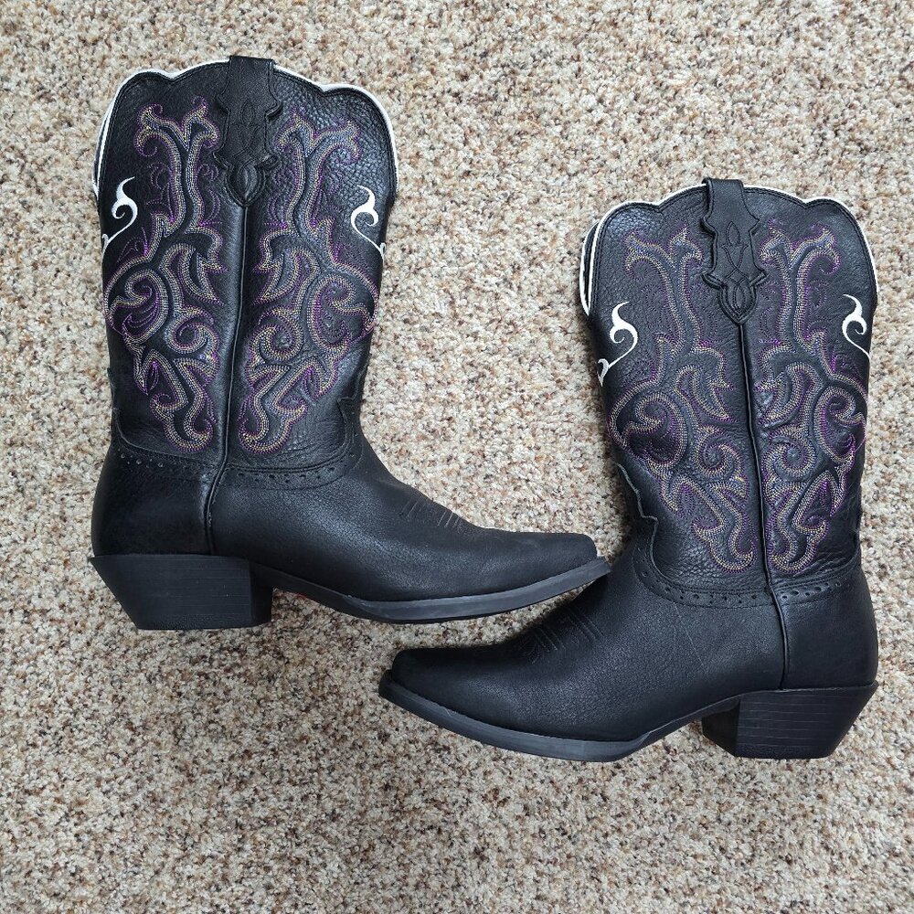 Justin Women's (L2554) Stampede Collection 12" Square Toe Cowgirl Boots Size 9.5